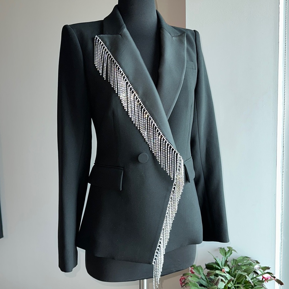 NWT Veronica Beard Rhinestone Clarise Dickey Jacket Sz 2